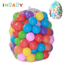 IMBABY 100 шт 5,5/7 см Цветные мячи, мягкие пластиковые шары для океана, забавные детские игрушки для плавания, игрушки для плавания в бассейне, шар для морской волны 2024 - купить недорого