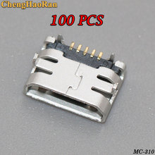 Chenghaoran-conector micro usb de 5 pinos smt, conector fêmea de 5 pinos para celulares, tomada de carregamento pcb (interface plana), 100 peças 2024 - compre barato