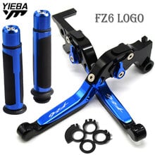 FZ6 Motorcycle Accessories Folding Brake Clutch Levers handle grips FOR YAMAHA FZ6 FAZER 2004-2010 2009 2008 FZ6R 2004-2010 2009 2024 - buy cheap