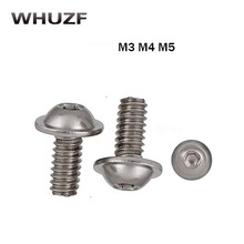 M3 M4 M5 Screws Hex Socket with Pad ISO7380 304 Stainless Steel Semi-round Head Screws Bolts 2024 - buy cheap