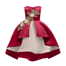 Vestido de princesa para niñas de primavera y otoño vestidos formales de fiesta de Navidad M09 con múltiples capas bordadas 2024 - compra barato