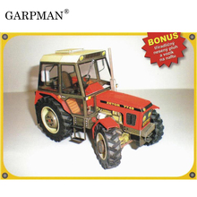 Construction Machinery Zetor 7745 / 7211 Tractor 3D Paper Model DIY Handmade Papercraft Toy 2024 - buy cheap