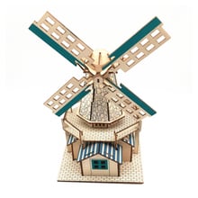 DIY Model toys 3D Wooden Puzzle-Three-dimensional Dutch windmill Wooden Kits Puzzle Game Assembling Toys Gift for Kids Adult P32 2024 - buy cheap