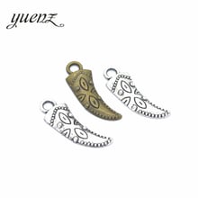 YuenZ 15pcs Horn Head Charms Tibetan Silver Bronze Pendants Antique Charm Jewelry Making DIY Handmade Craft 28*9mm D981 2024 - buy cheap