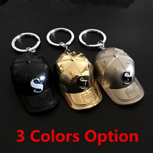 Game pubg Baseball Hat Keychain High Quality Alloy Pendant Key Rings Key Holder 3 Colors Options 10pcs/lot 2024 - buy cheap