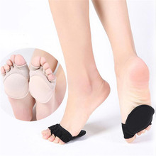 New 1 Pair Cotton Half Insoles Pads Cushion Metatarsal Sore Forefoot Support Toe Socks For Heels Women Anti Slip Foot Care Tool 2024 - buy cheap