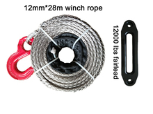 12MM * 28M Synthetic Winch Line / UHMWPE Rope With Hook and 12000 LBS  Aluminum Hawse Fairlead 2024 - buy cheap