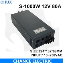 12 v da fonte de alimentação 1000 w única saída 110 v 220 v ac para 12 v dc (S-1000-12) 2024 - compre barato