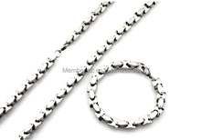 High Quality Heavy Solid Collarbone chain Necklace Bracelet Set  Stainless Steel Men's Jewlery Set  9mm wide Free Shipping 2024 - buy cheap