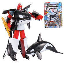 Children's Toy Transformer Robot Shark Ocean Anime Figurine Hobby Constructor Gift Action Figure Toys for Children oyuncak 2024 - buy cheap