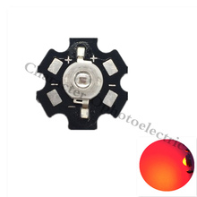 Lámpara led de alta potencia para cultivo de plantas, 100 piezas, 3W, luz roja profunda 660-665nm, fuente de iluminación led para estrella PCB negra de 20mm 2024 - compra barato