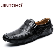 JINTOHO Genuine Leather Male Shoes Brand Casual Men Leather Shoes Men Black Shoes Designer Men Flats Men Leather Loafers 2024 - buy cheap