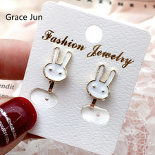 Grace Jun New Arrival Cute Small Rabbit Clip Earrings for Girl Lovely No Pierced Earrings Hot Sale Fashion Ear Clip Not Allergy 2024 - buy cheap