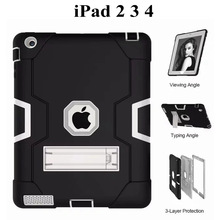 New Armor Case For iPad 2 3 4 Funda  Kids Safe Heavy Duty Silicone Hard Cover For Apple ipad 234 9.7 inch Tablet Case+film+pen 2024 - buy cheap