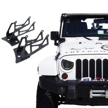 Windshield Hinge Lower Corner Brackets For Dual LED Work Lights on 2007-2017 Jeep Wrangler JK 2024 - buy cheap