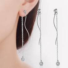 Pendientes largos de circonia con borlas giratorias para mujer y niña, aretes colgantes, joyería de fiesta, regalos 2024 - compra barato