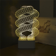 Free Shipping Spiral Lamp 3D Night Llight Micro USB LED Art Deco Night Light Dimmable Modern Table Lamp Fantastic Gift Abajur 2024 - buy cheap
