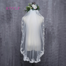New Arrival Diamond Veil Short Design Single Layer Wedding Veil Bridal Dress Middle Length With Comb 2024 - buy cheap