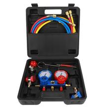 1 Set Air Manifold Gauge R134a Air Conditioning Refrigerant Manifold Gauge Set with 1.5m Charging Hoses Measuring Tools 2024 - buy cheap