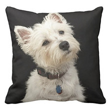 Westie West Highland Terrier With Collar Throw 1818 pillow Case 2024 - buy cheap