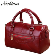 Norbinus Genuine Leather Women Fashion Handbag Real Cowhide Messenger Shoulder Bag Ladies Designers Tote Top Handle Bag Bolsa 2024 - buy cheap