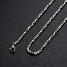 Hot Sale 316L Stainless Steel 6MM Square Pearl Chain Necklace Length 50/55/60/70cm Fashion Punk Men's Jewelry drop shipping 2024 - buy cheap