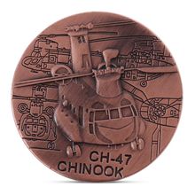 Китайский CH-47 вертолет Памятная коллекция монет подарок сувенир 2024 - купить недорого