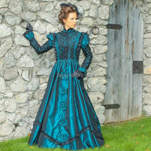 2019 New!Retro Green Victorian dresses 1860s Civil War dress Cosplay Vintage Costumes Renaissance Revolutionary dress HL-157 2024 - buy cheap