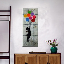 Pintura al óleo de globos para niña pequeña, decoración de sala de estar, pinturas artísticas modernas para decoración del hogar, imagen hecha a mano sobre lienzo 2024 - compra barato