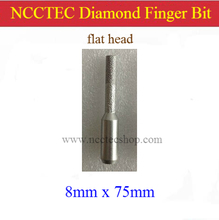 [flat head] 8mm 5/16'' straight diamond vacuum brazed router finger bit with 1/2" Shank FREE shipping | granite seam knife 2024 - buy cheap