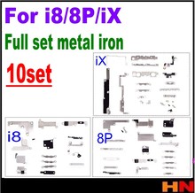 10set wholesale For iPhone 8 8p plus X iX full set Accessories Inside small parts PCB metal iron bracket Shield Plate 2024 - buy cheap