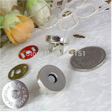 Capa com botão magnético de alta qualidade, 50 lâmpadas 18mm com tom de prata, design redondo, acessório para bolsa/cluch diy 2024 - compre barato