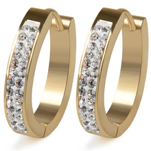 Chanfar 4 Colors Crystal Stainless Steel Earrings Rhinestone Stud Earrings For Women Wedding Party Fashion Jewelry Girl Gift 2024 - buy cheap