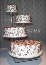 Свадебное украшение/4-уровневая Красивая высокопрозрачная Съемная дешевая акриловая подставка для свадебного торта 2024 - купить недорого