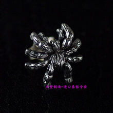 925 sterling silver retro Thai silver mini realistic black spider Thai silver earrings  1 Pair(  2pice) 2024 - buy cheap