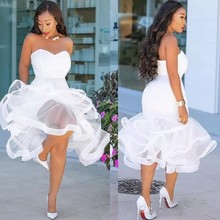 abiye Sweetheart Ruffles Evening Gowns Off Shoulder abendkleider Plus Size Evening Dress African Women Wear robe de soiree 2024 - buy cheap