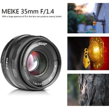 Meike 35mm f1.4 lente de foco manual de abertura grande para canon eos m m6 m4 m3/para nikon j1 j2 j3 j4 j5 j6 v3 camer sem espelho 2024 - compre barato