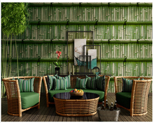 beibehang Chinese wall paper classical 3d retro teahouse bamboo Japanese restaurant waterproof papel de parede pvc wallpaper 2024 - buy cheap