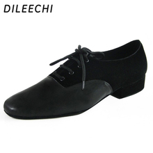 DILEECHI Black Velvet PU Men's Modern dance shoes Ballroom Dancing Shoes Flat heel 2.5CM Large Size 46 Tango Wedding shoes 2024 - buy cheap