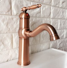 Torneira pia banheiro cozinha bronze vermelho cobre alavanca única torneira giratória bico montado mnf389 2024 - compre barato