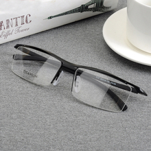 Browline Half Rim Titanium Metal Glasses Frame for Men Eyeglasses Fashion Cool Optical Eyewear Man Spectacles Prescription Frame 2024 - buy cheap