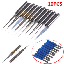 10Pcs 3.175mm Carbide PCB Engraving Bits CNC Router Tool 10 Degrees 0.1mm 2024 - buy cheap