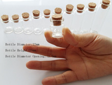 100 Pcs 4ml small glass vials with cork tops bottles Little empty jars 22*25mm 2024 - buy cheap