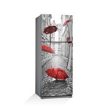 Adesivo de geladeira chuva, guarda-chuva, máquina de lavar louças, vinil 3d, adesivos de parede, decalque de decoração de cozinha, porta 2024 - compre barato