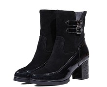 2017 Botas de Mujer talla grande 34-43 zapatos de Mujer Botas de media pantorrilla Botas masculinas Botas de Mujer Chaussure Femme T07 2024 - compra barato