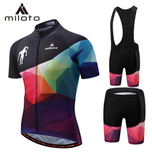 Miloto-conjunto de camisa de ciclismo masculina, roupa com manga curta para verão, tecido de respiro, roupa para andar de bicicleta 2024 - compre barato