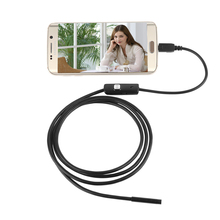 Cabo de endoscópio 2 em 1 com lentes de 7.0mm, 2m, 5m, usb, à prova d'água, boroscópio, câmera tubo para samsung galaxy s4 s5 s6 note 2 3 4 5, android 2024 - compre barato