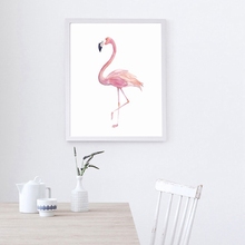 Nordic Pink Watercolor Flamingo Canvas Painting Print Poster Picture Bedroom Home Wall Art Painting Decoration Can Be Customized 2024 - buy cheap