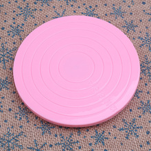 1PC Plastic Cake Turntable Rotating 12Inch Pink Cakes Stand Cake Rotary Table Anti-skid Round Baking Tools Hight Quanlity 2024 - buy cheap