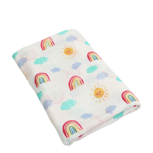 Baby Blanket Cartoon Soft 70% Bamboo Fibre 30% Cotton Infant Printed Wrap Blankets Newborn Swaddle Rainbow Muslin Blanket 2024 - buy cheap